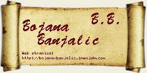 Bojana Banjalić vizit kartica